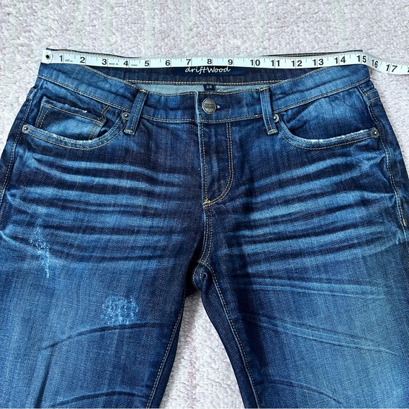 DRIFTWOOD Skinny Slim Straight Denim Jeans Size 28 Mid Rise Lightly Distressed - Picture 6 of 14